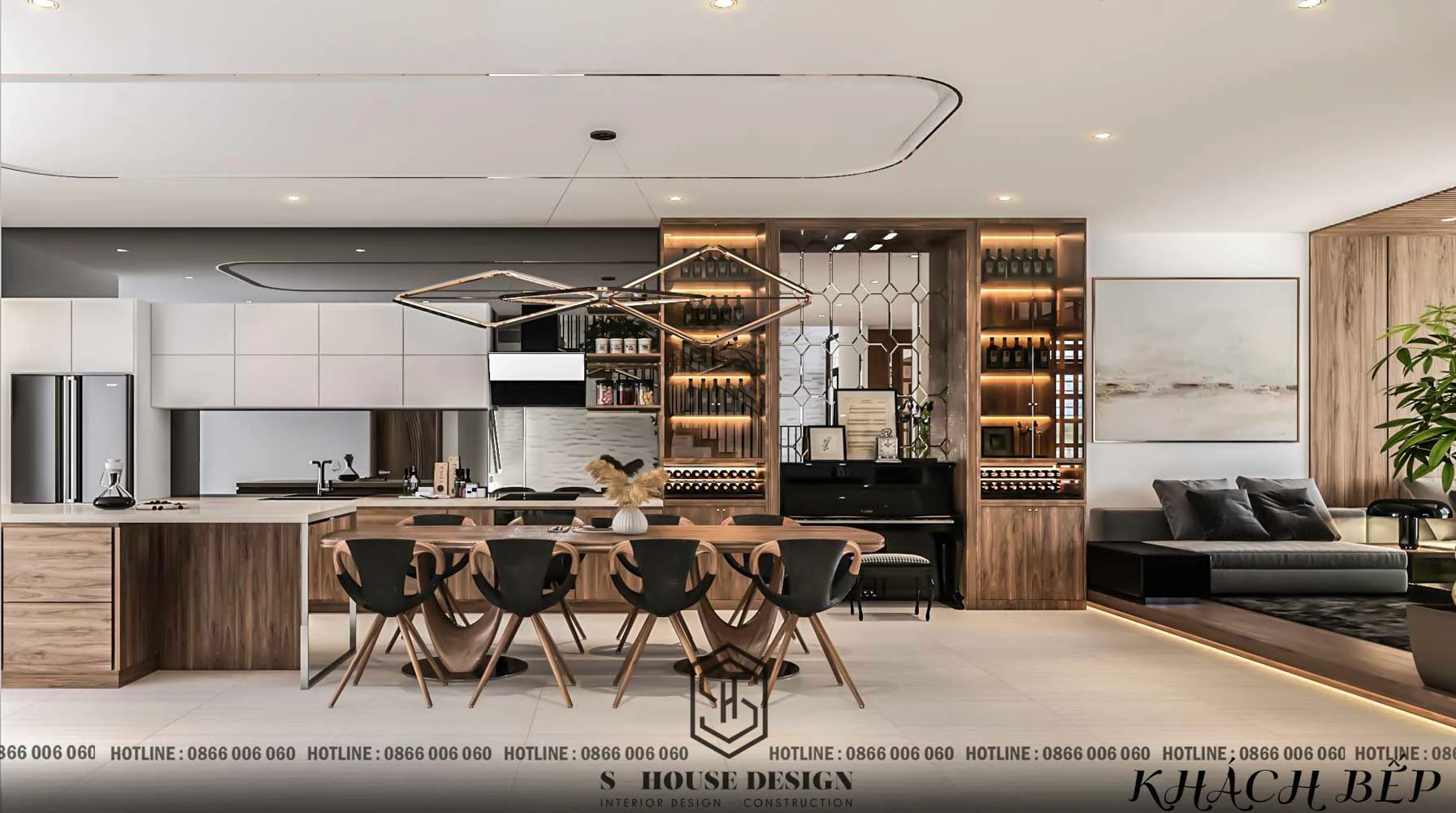 Top 20+ mẫu bếp đẹp nhất đã được S-House thiết kế và thi công