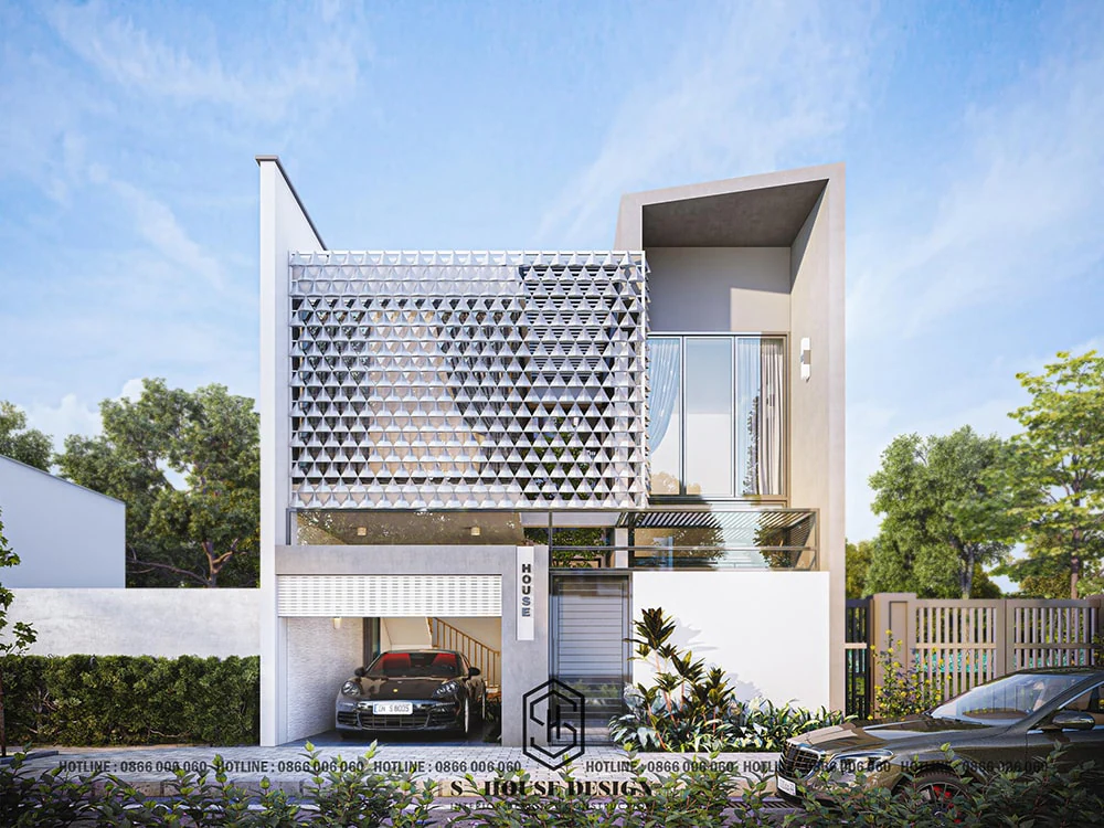 Mẫu thiết kế nhà phố 1 trệt 1 lầu đẹp và hiện đại