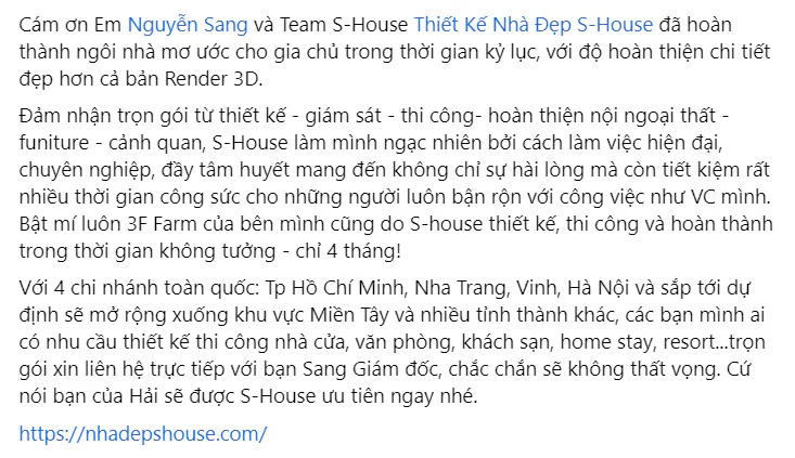 S-House Công Ty Thiết Kế Thi Công Trọn Gói Biệt Thự Uy Tín Chất Lượng